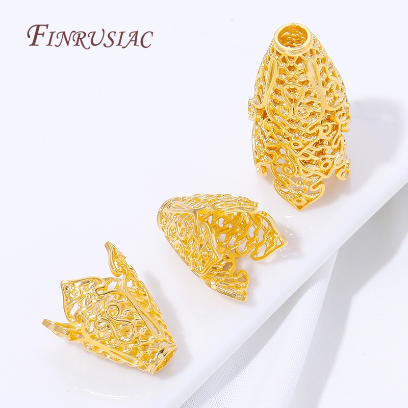 18K Gold Plated Tassel End Cap - Jewelry Making Supplies Wholesale reseña y precio