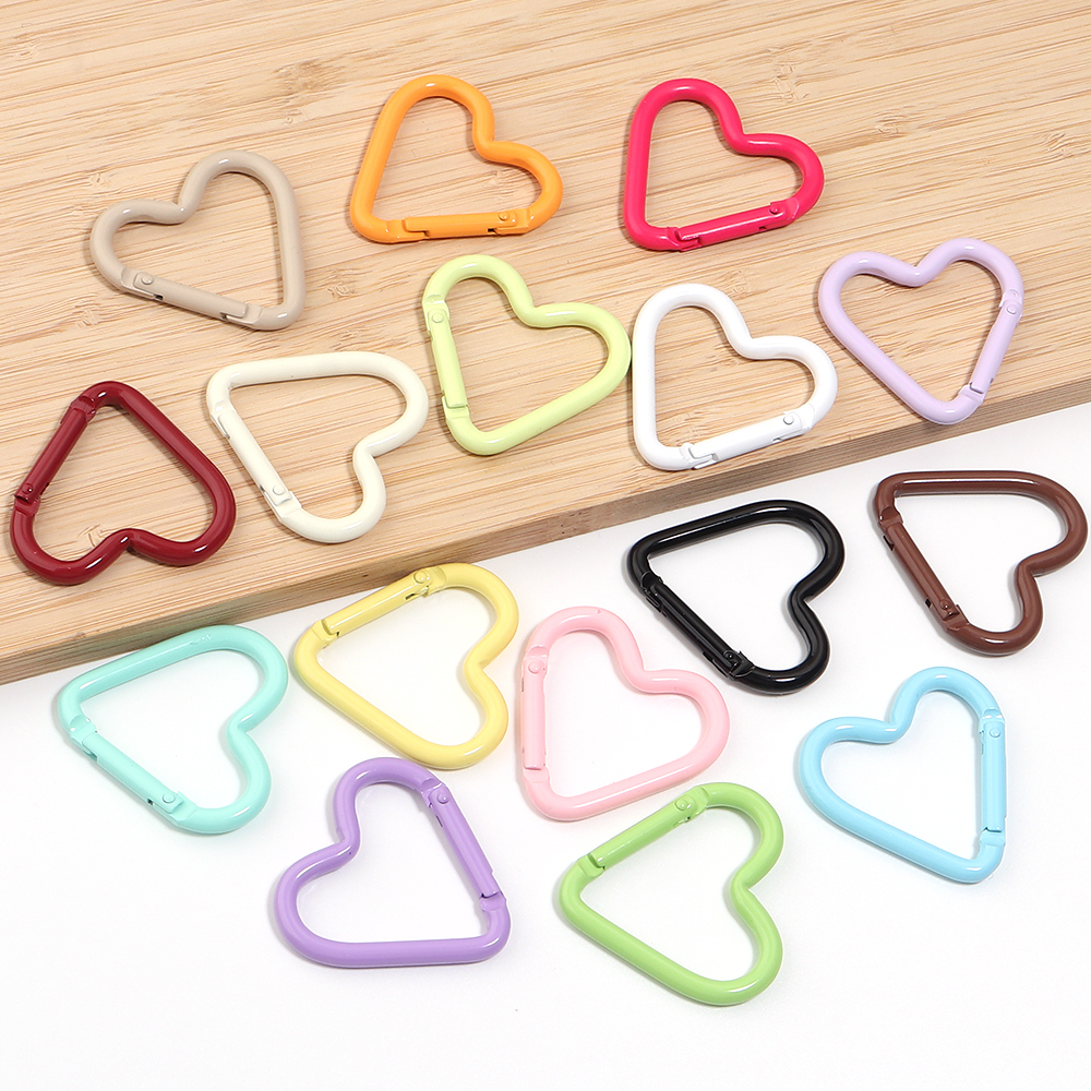 5pcs Colorful Heart-shaped Alu - Jewelry Making A Ring reseña y precio