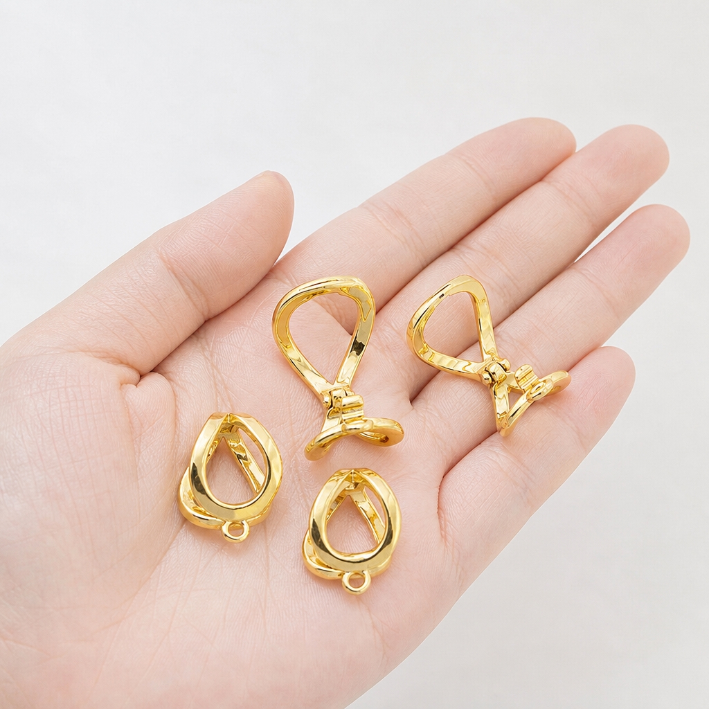 2pcs 18K Gold Plated Clasps Fo - Jewelry Making Loops reseña y precio