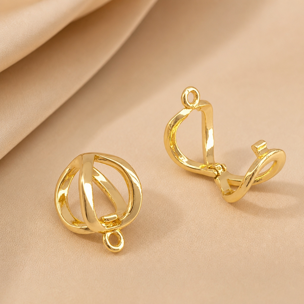 2pcs 18K Gold Plated Clasps Fo - Jewelry Making Loops reseña y precio