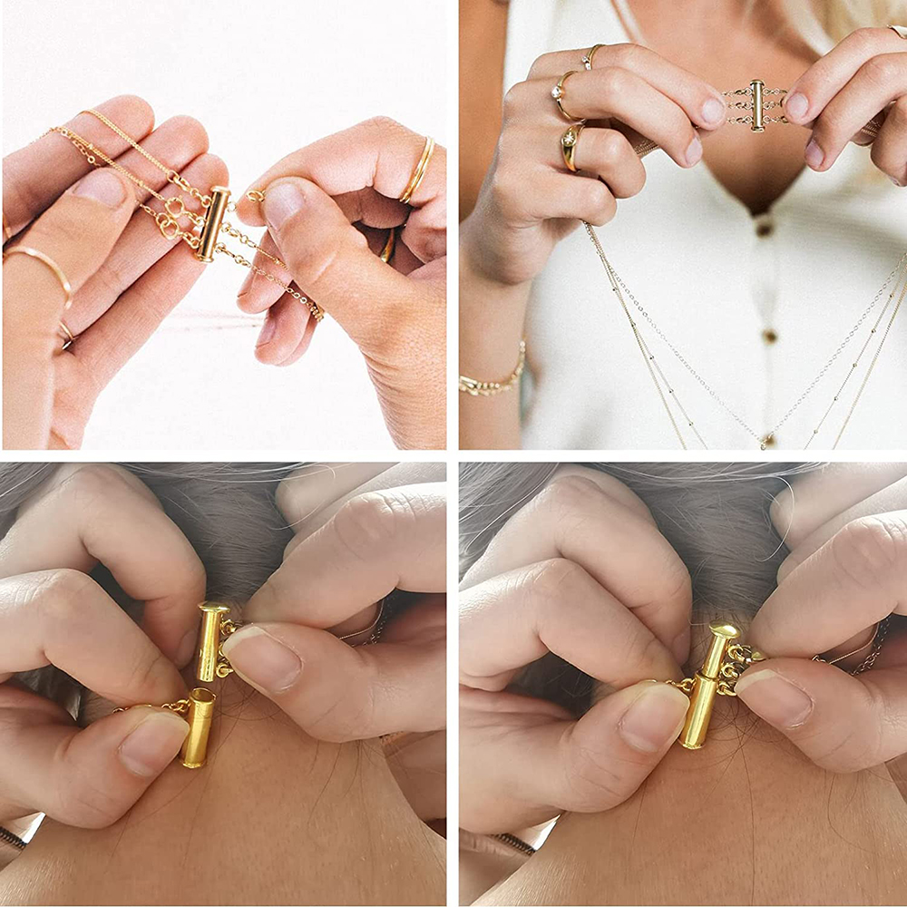 2pcs Multi Strand Necklace Lay - Jewelry Making Metal reseña y precio