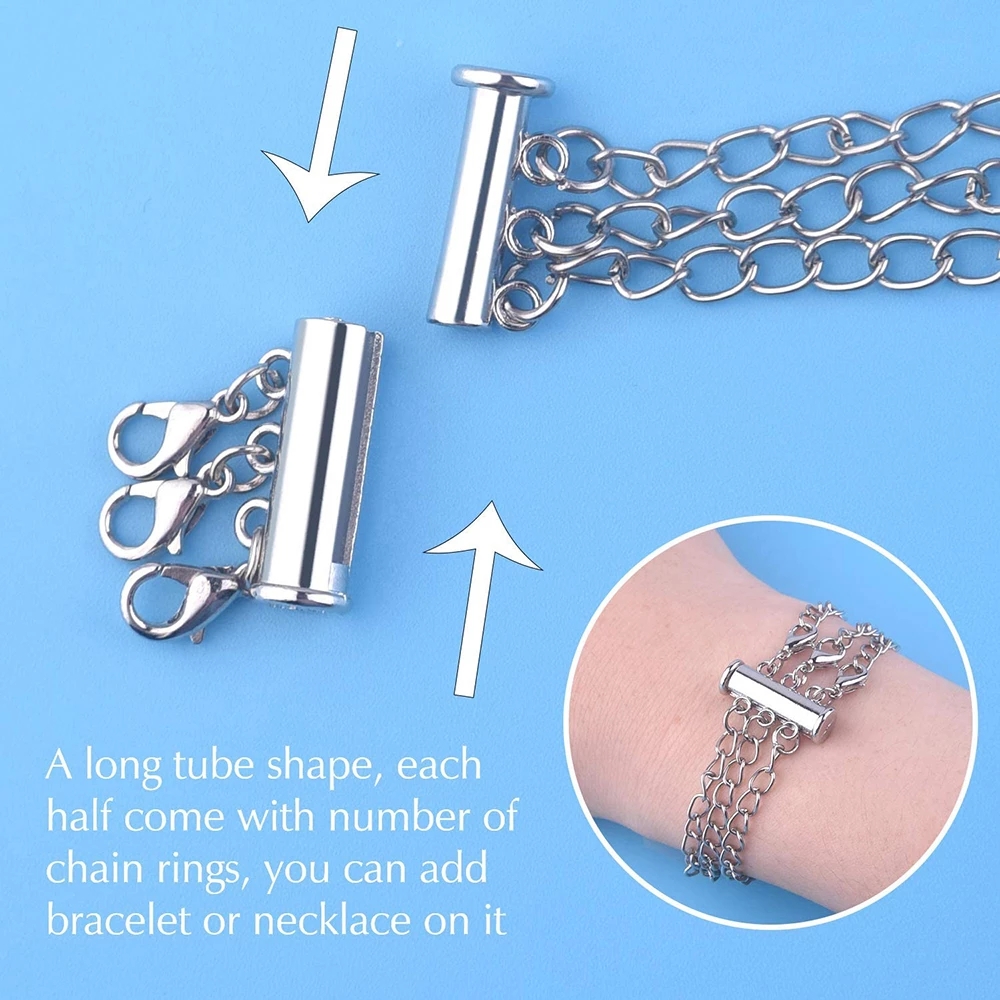 2pcs Multi Strand Necklace Lay - Jewelry Making Metal reseña y precio