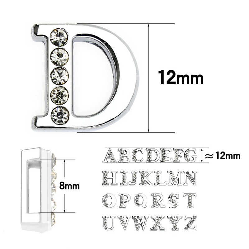 50PC/lot Hole 8MM Slide Letter - Crystal Bead Mix reseña y precio