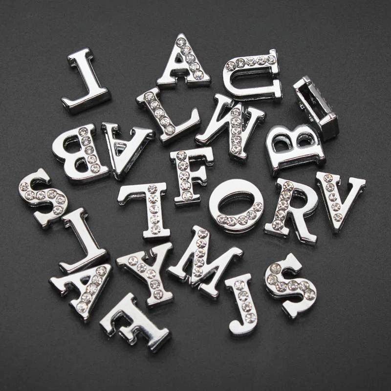 50PC/lot Hole 8MM Slide Letter - Crystal Bead Mix reseña y precio