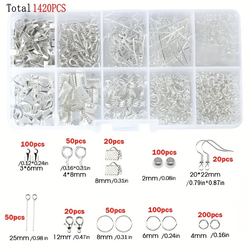 1420pcs 1box Jewelry Findings  - Jewelry Making Tool Kit reseña y precio