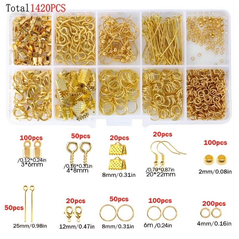 1420pcs 1box Jewelry Findings  - Jewelry Making Tool Kit reseña y precio
